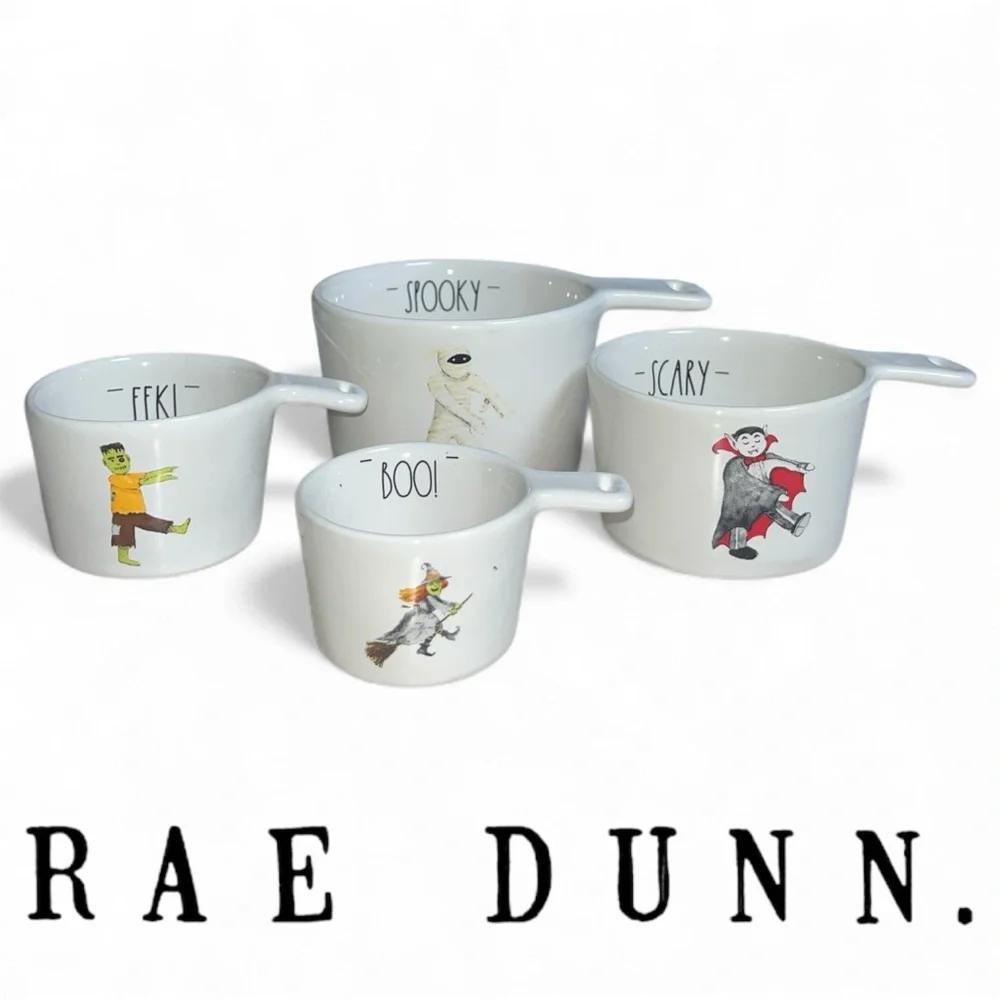 Rae Dunn Ceramic Halloween Measuring Cups